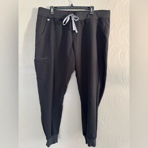 Figs Black Zamora Jogger Scrub Pants XXL